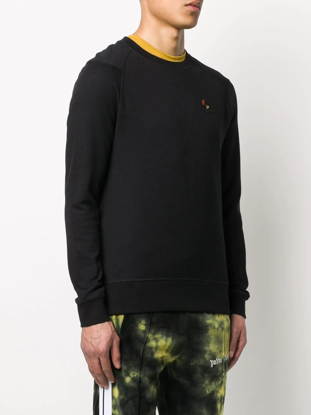 logo-embroidered crew neck sweatshirt - 4