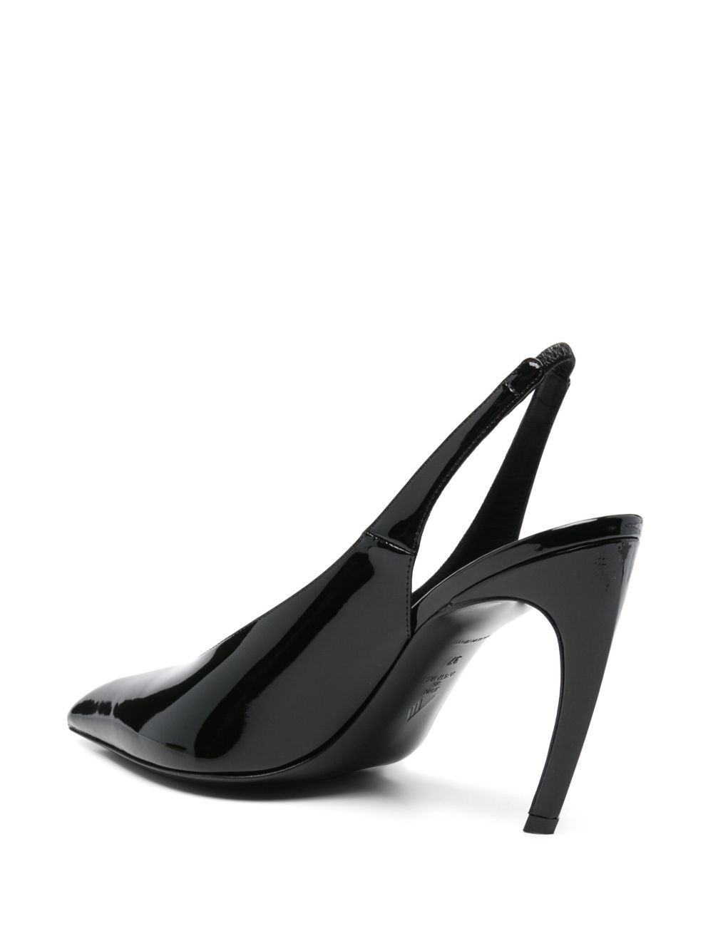 110mm leather heeled pumps - 3