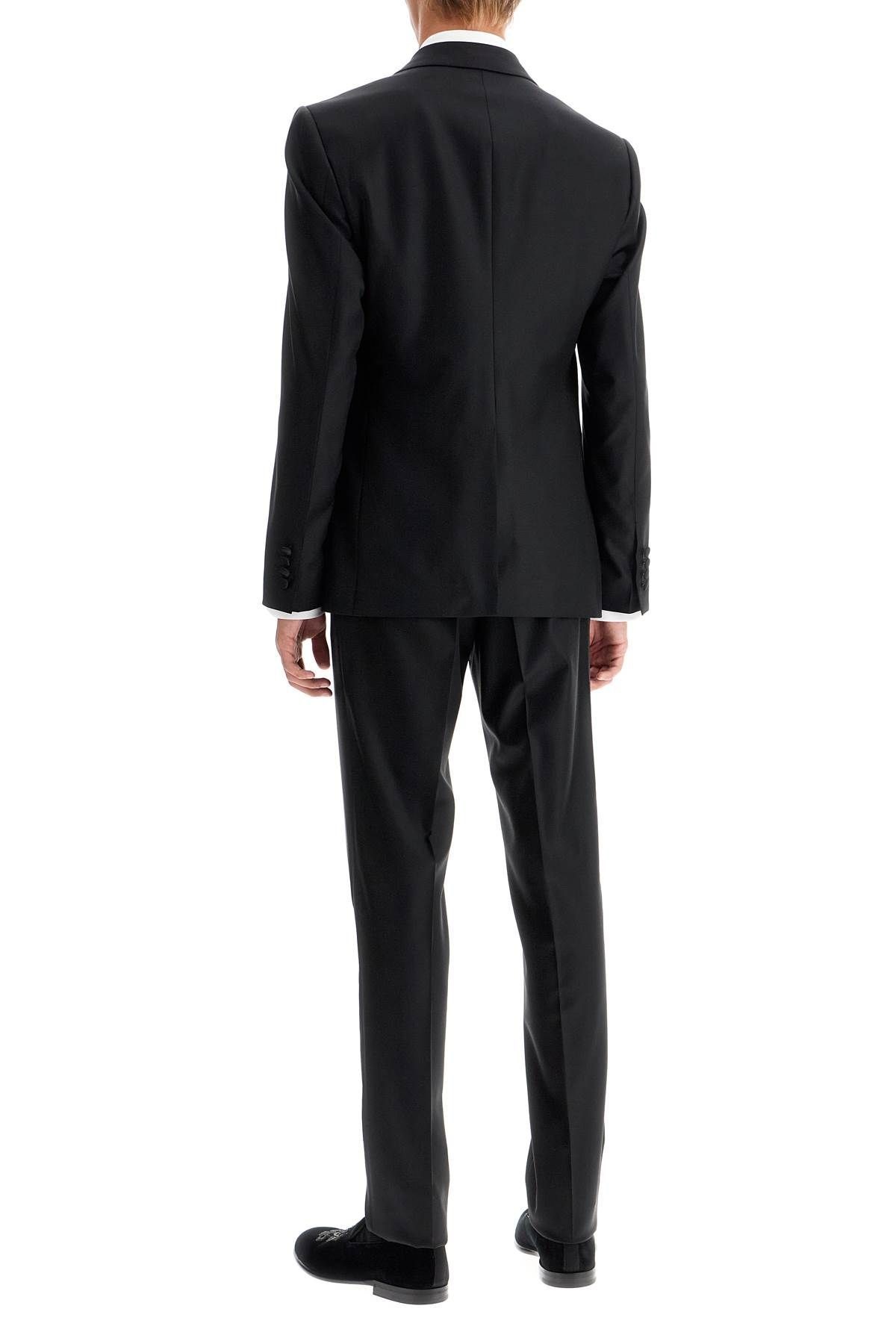 WOOL AND SILK TUXEDO SUIT - 4