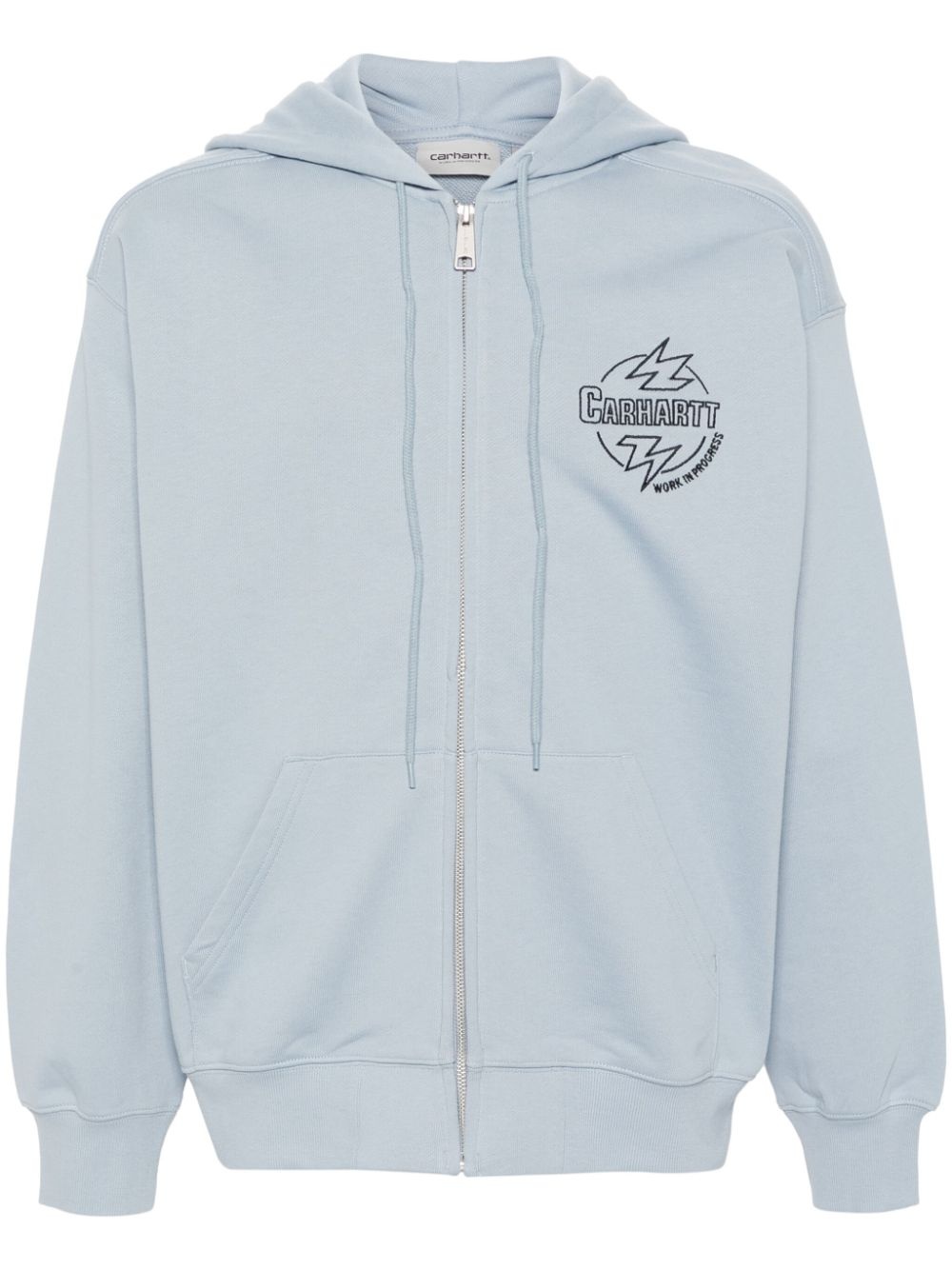 logo-embroidered hoodie - 1