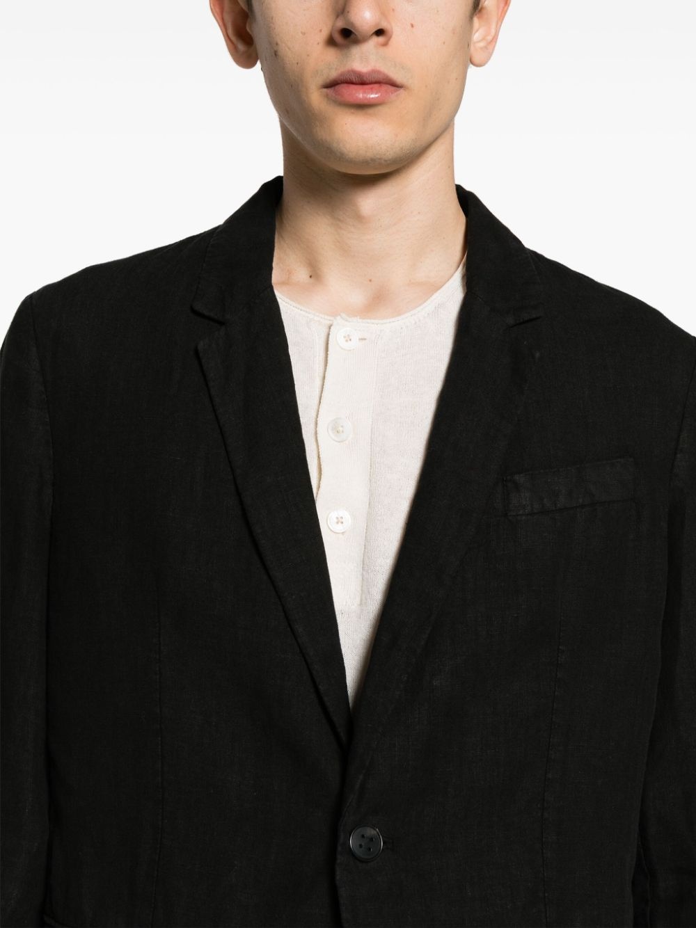 Viks single-breasted linen blazer - 5