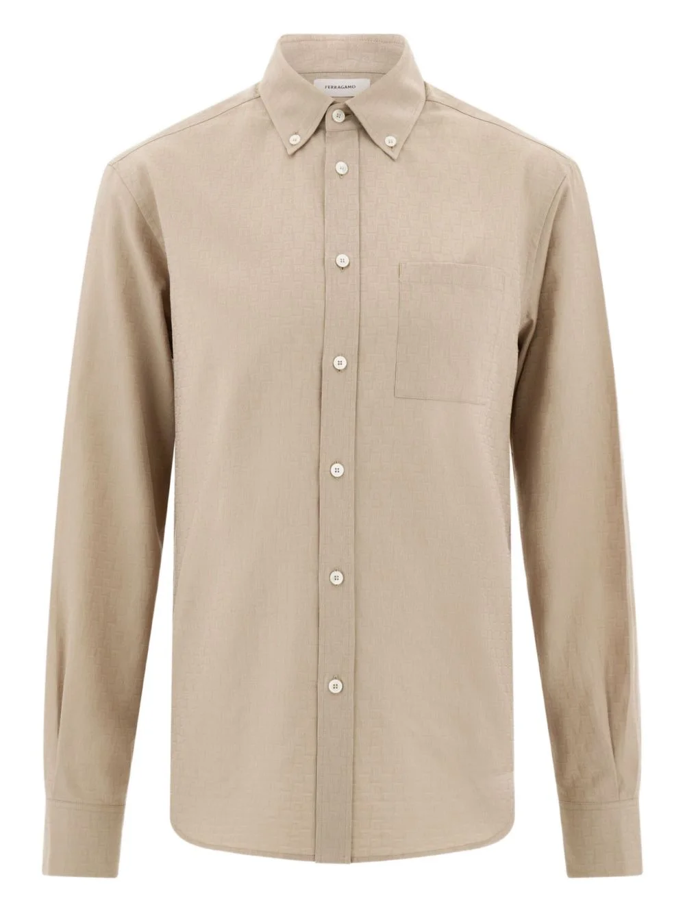 monogram button-down shirt - 1