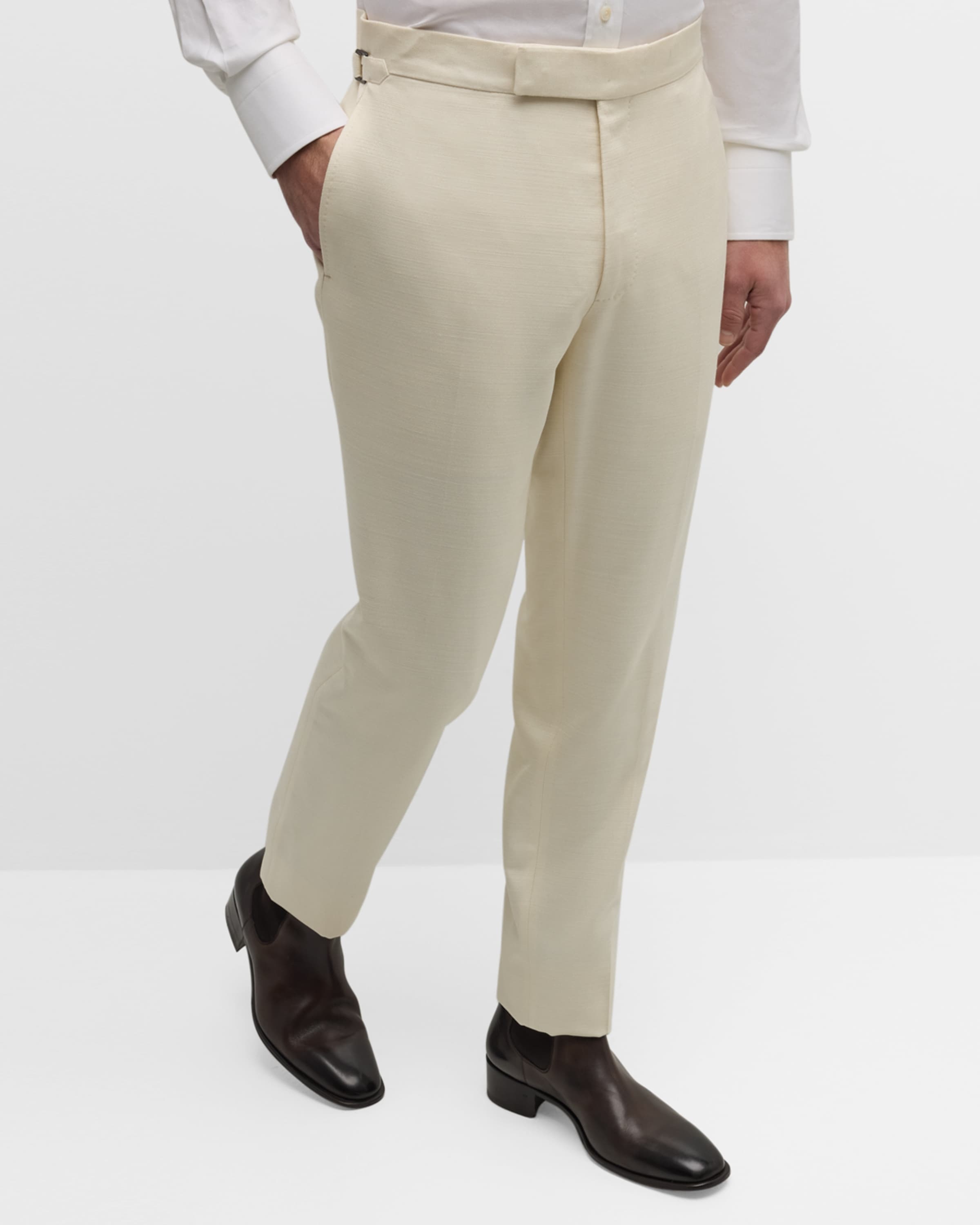 Men's Textured Silk Shelton Trousers - 3