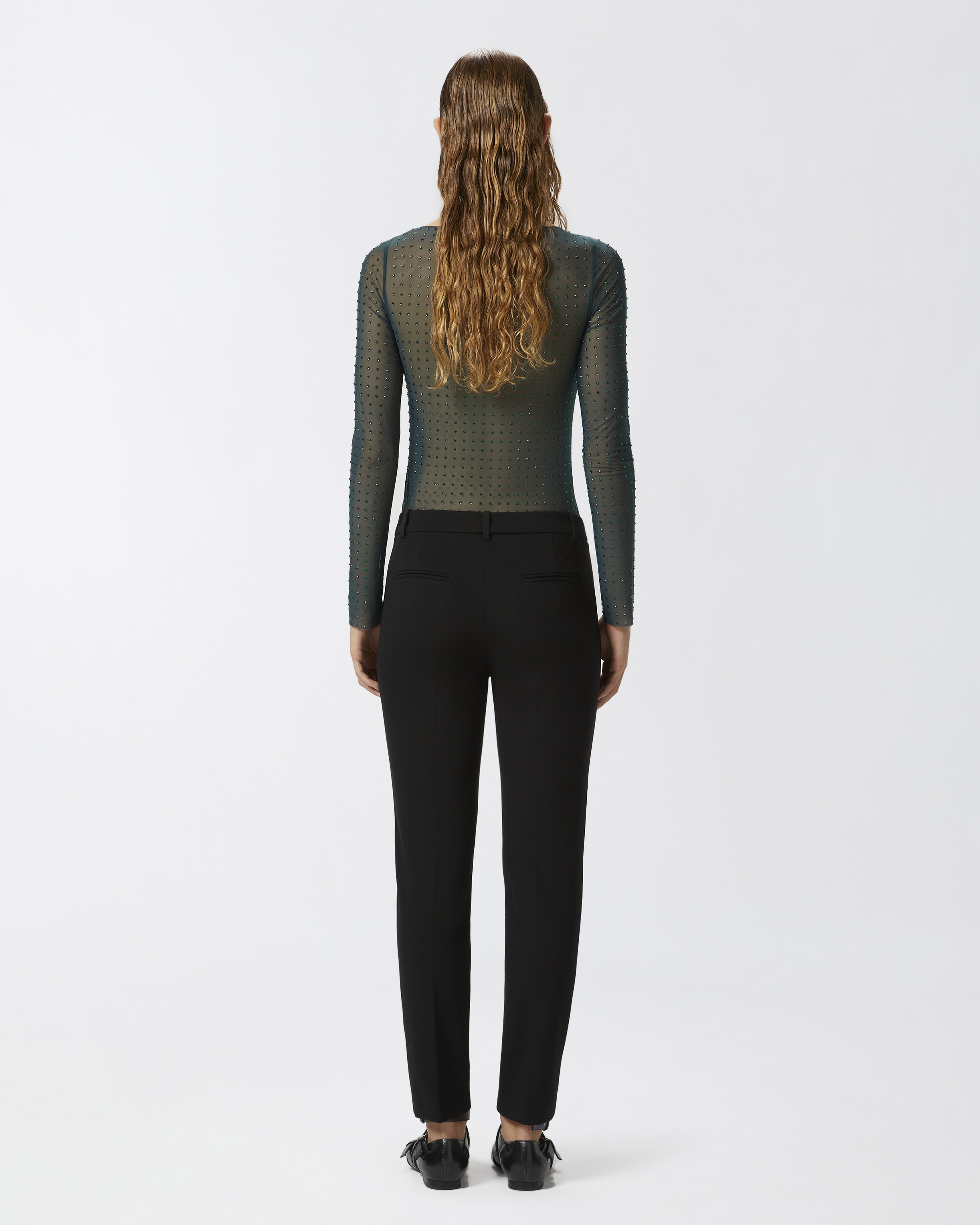 TECHNICAL FABRIC CIGARETTE TROUSERS - 4