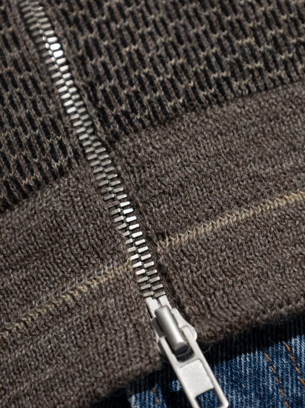 zip-front wool cardigan - 5