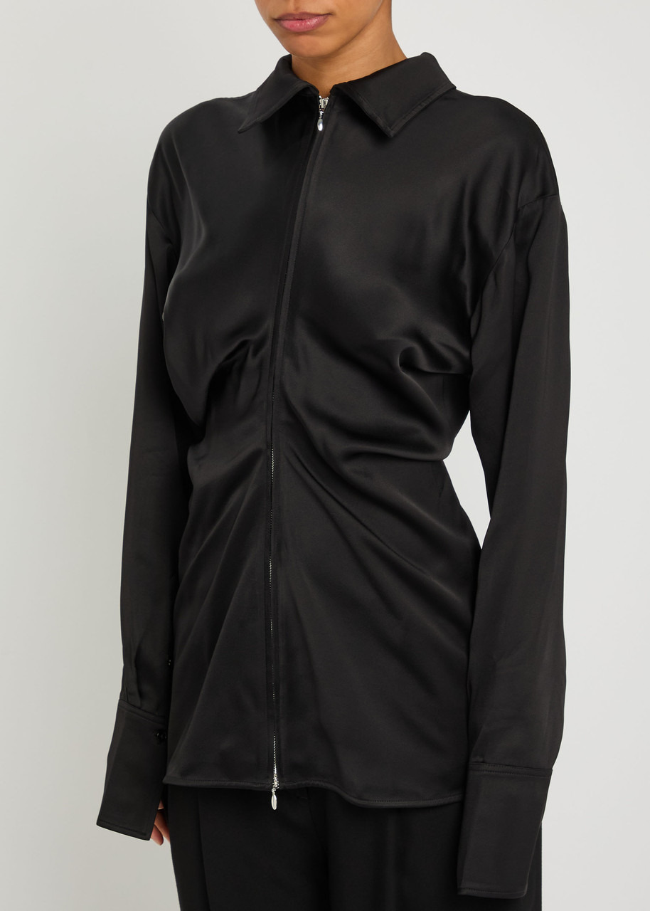 Toteme Draped Satin Shirt - 2
