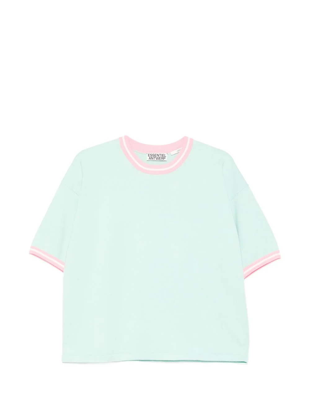 pink-trim T-shirt - 1