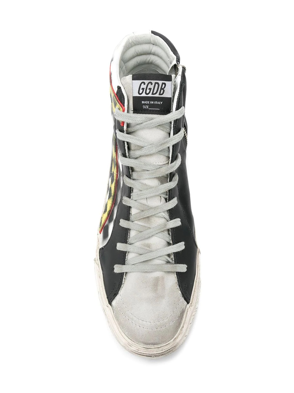 spray checkered hi-tops - 4