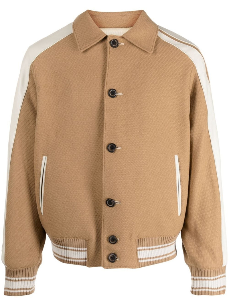button-down ribbed bomber jacket 1
