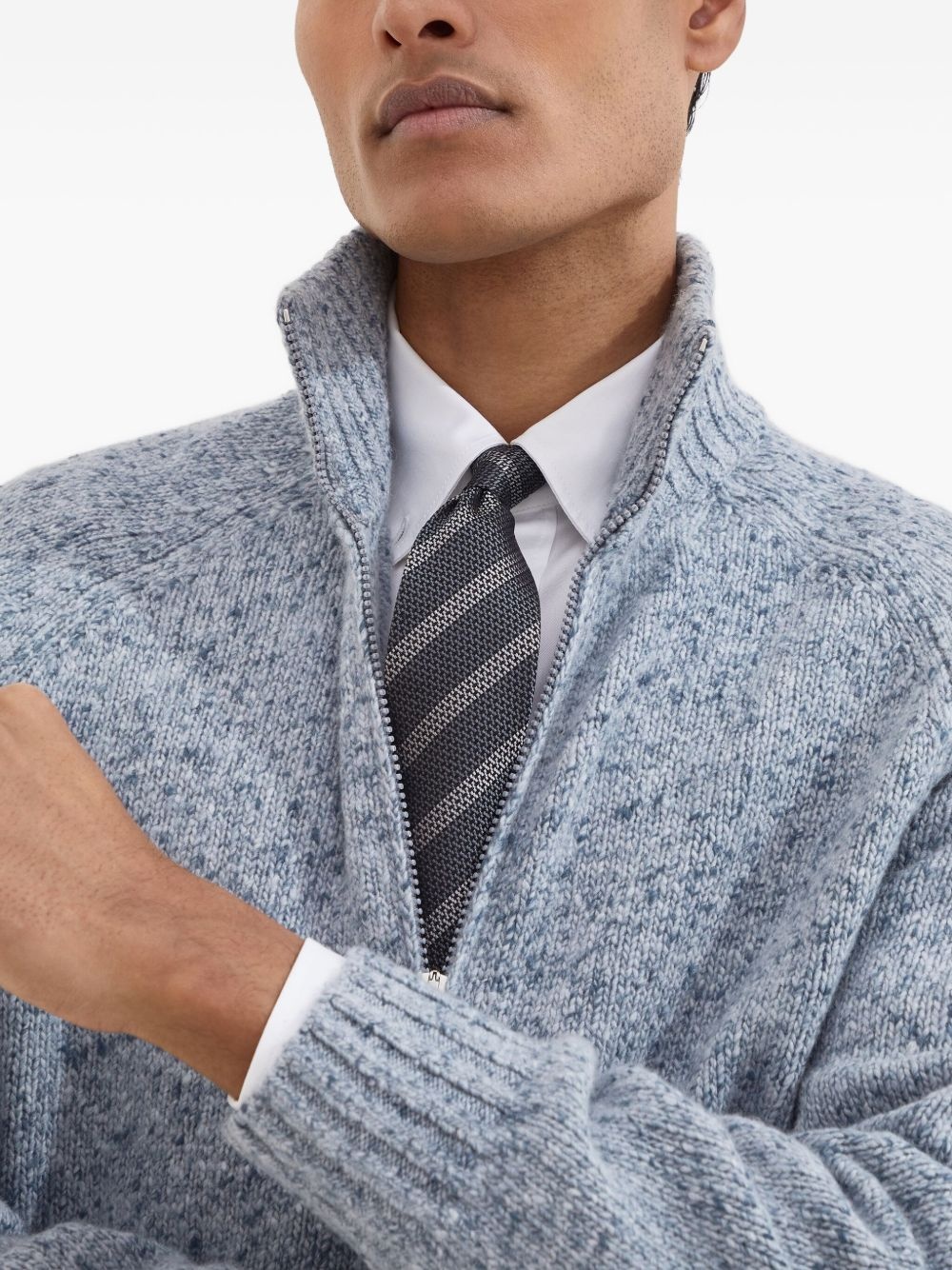 striped silk tie - 3