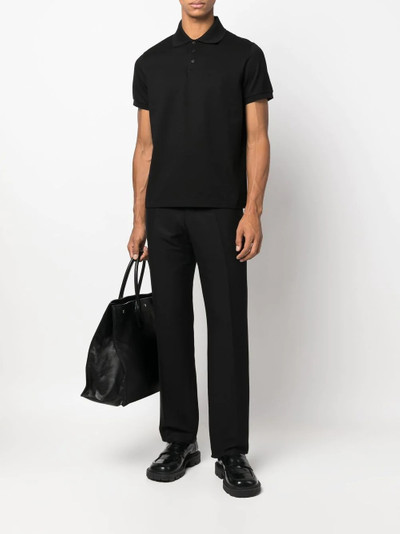 SAINT LAURENT embroidered-logo short-sleeved polo shirt outlook