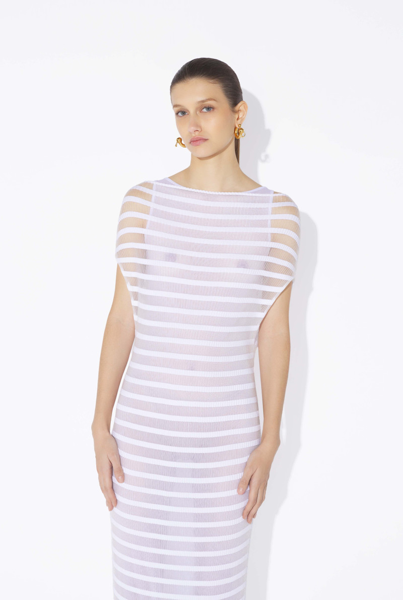 Jean Paul Gaultier THE MARINIÈRE STRIPED WHITE DRESS outlook