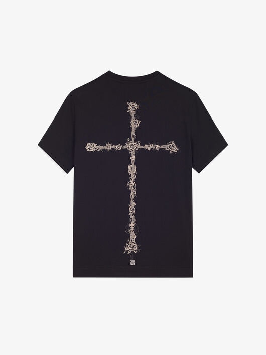 SLIM FIT CROSS PRINTED T-SHIRT - 2