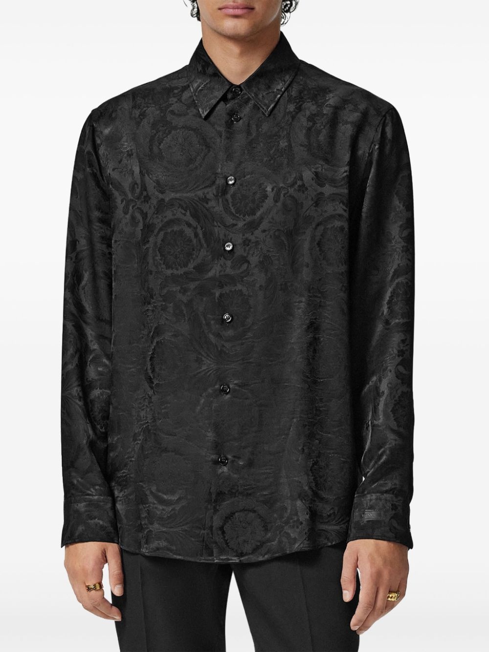 Barocco-jacquard shirt - 3