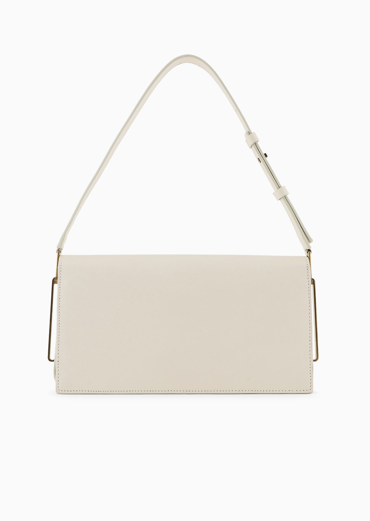 Polished leather baguette bag - 3