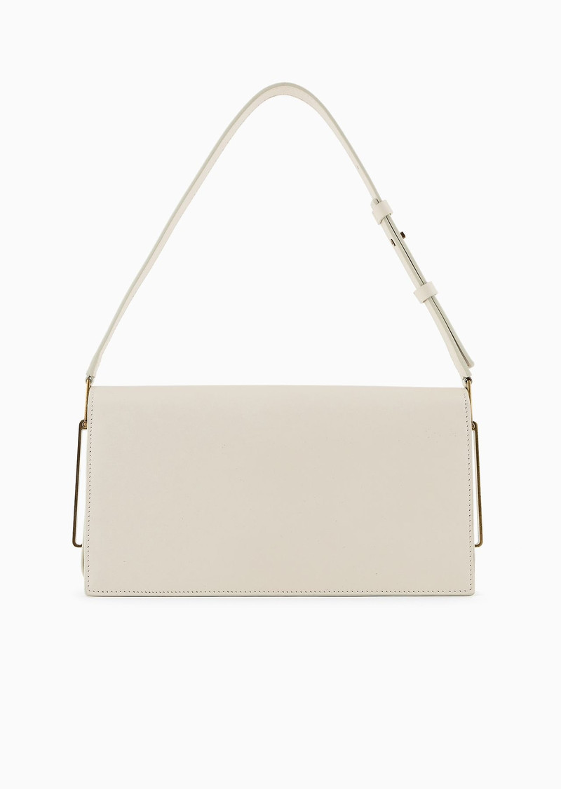 Polished leather baguette bag 3