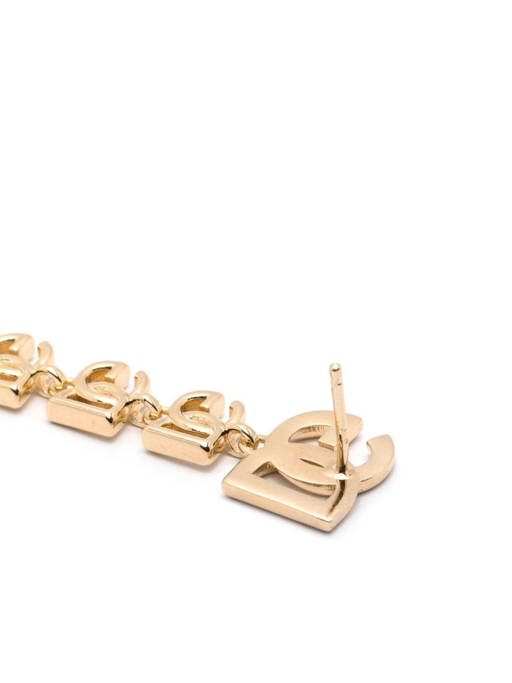 logo-lettering drop earrings - 3