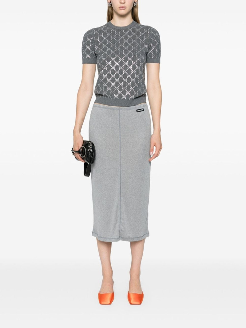 GUCCI GG rhinestone-embellished wool jumper outlook