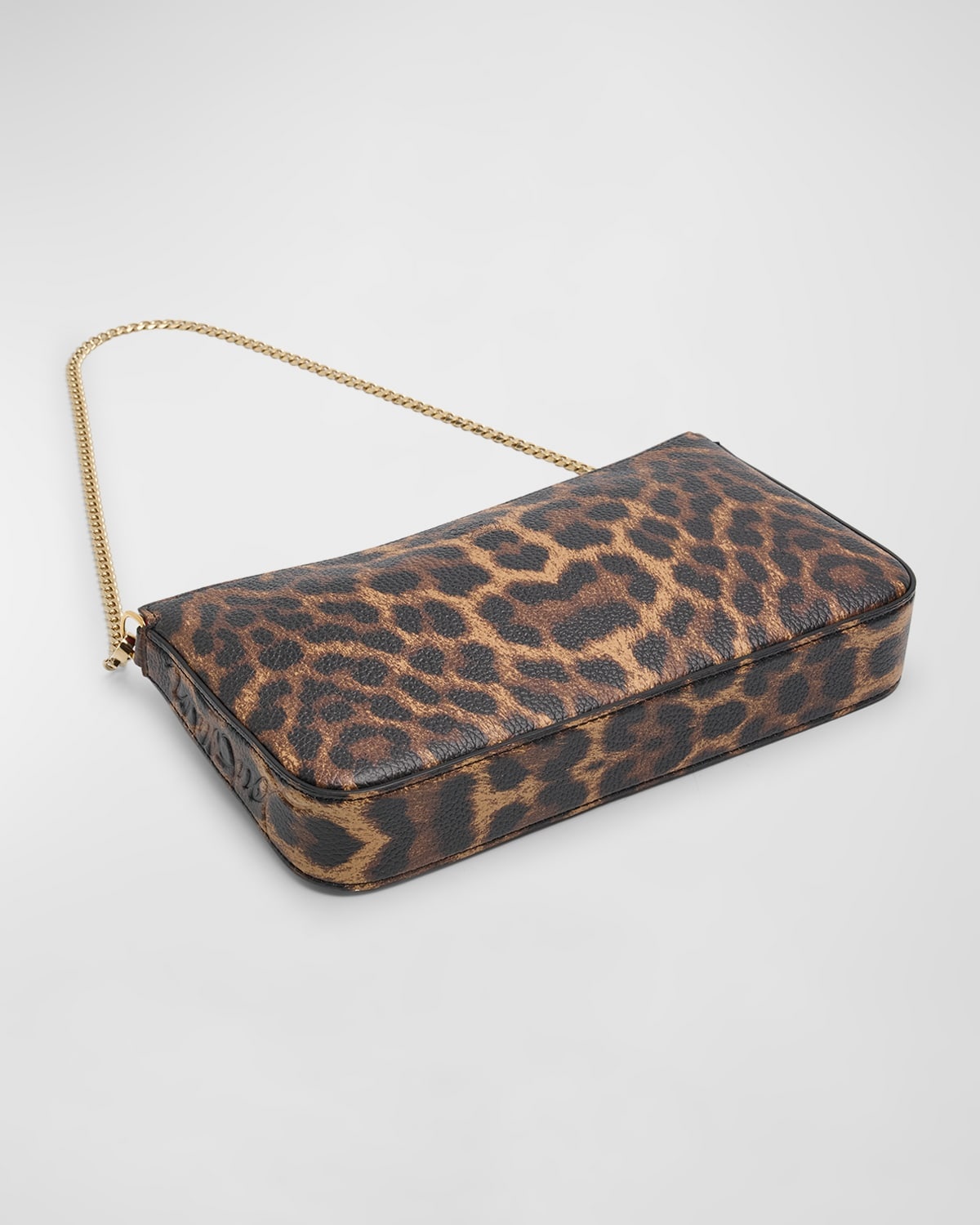 Loubila Leopard-Print Leather Pouch Bag - 7