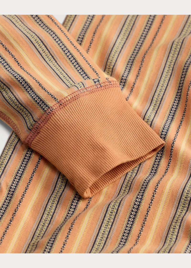 Striped Jacquard Henley Shirt 3