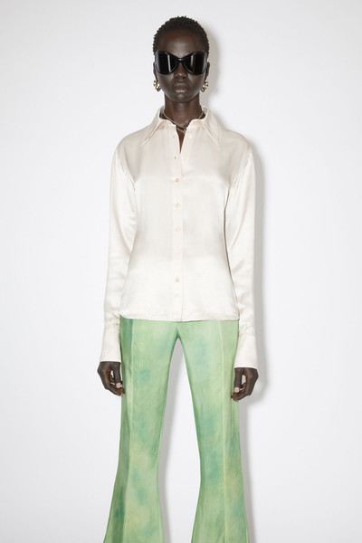 Acne Studios Silk blend button-up shirt - Pebble beige outlook