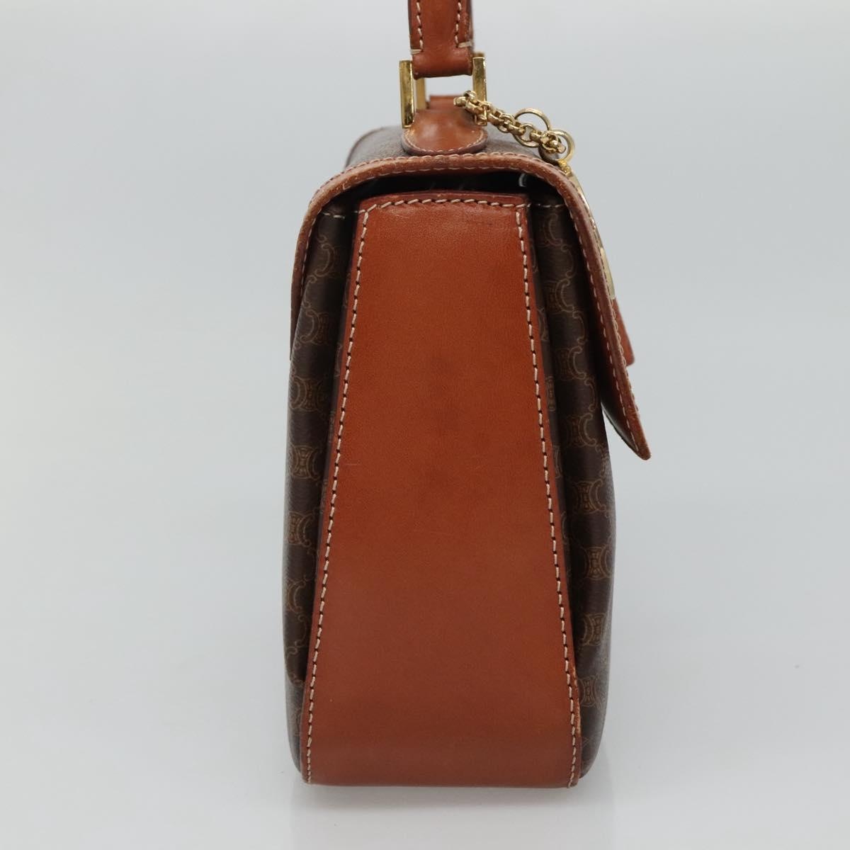 CELINE Macadam Canvas Hand Bag Pvc Leather Brown - 3