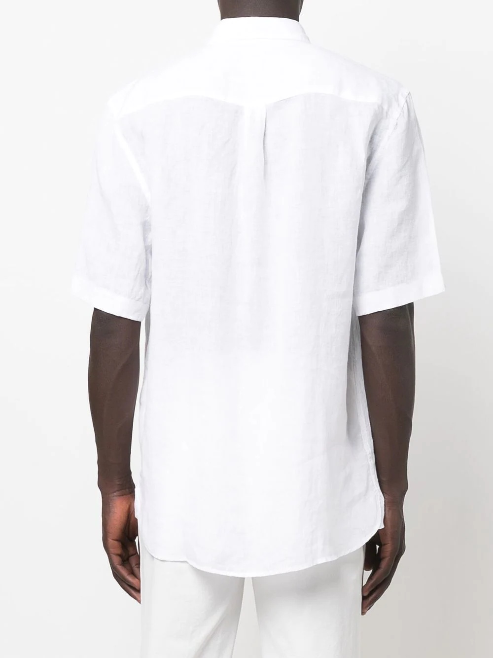 short-sleeved linen shirt - 4