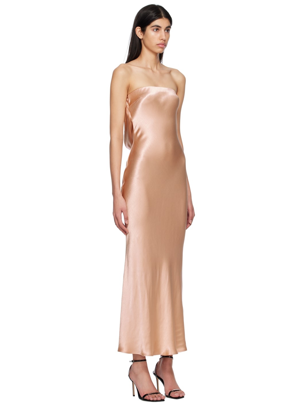 Gold Moon Dance Strapless Midi Dress - 2