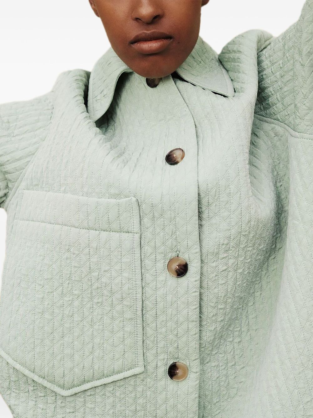 quilted-texture patch-pocket jacket - 3