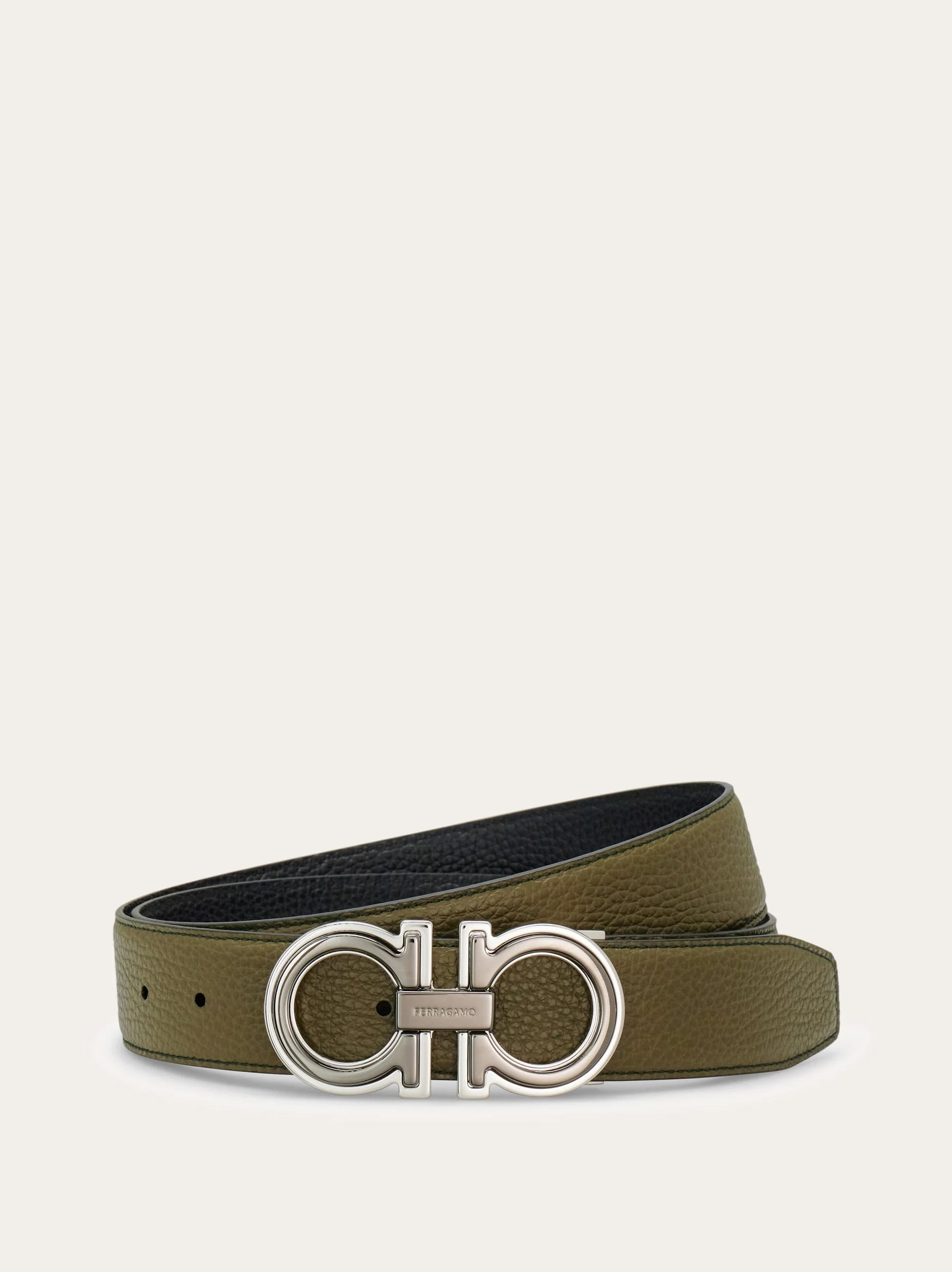Reversible and adjustable Gancini belt - 1