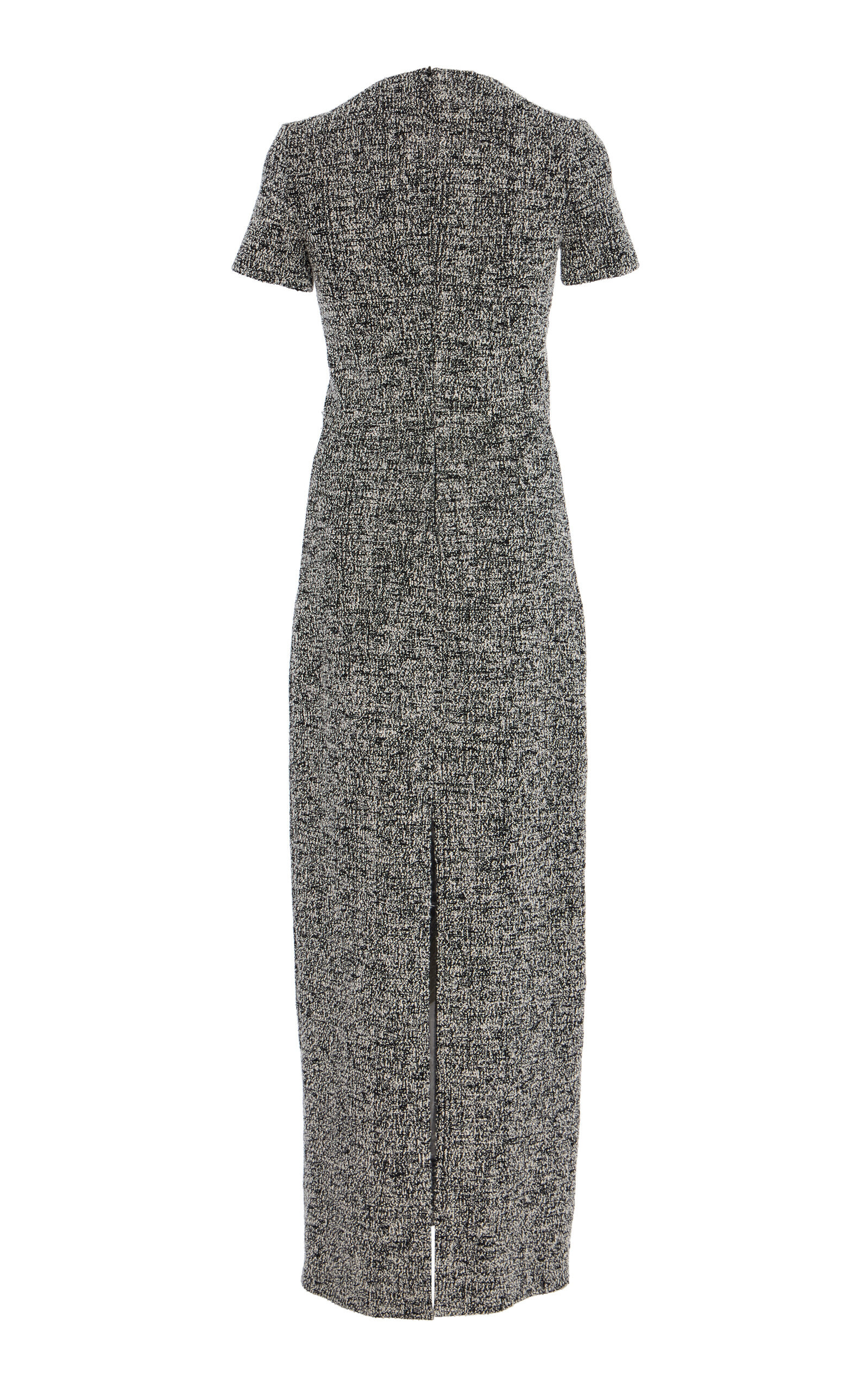 Bouclé Tweed Maxi Dress black/white - 7
