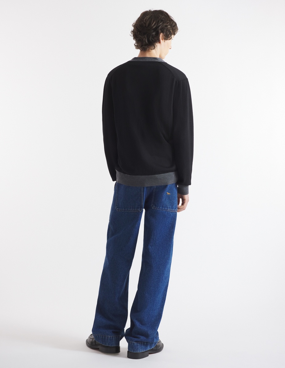 BOLD FOX HEAD PATCH BI-COLOR CARDIGAN - 5