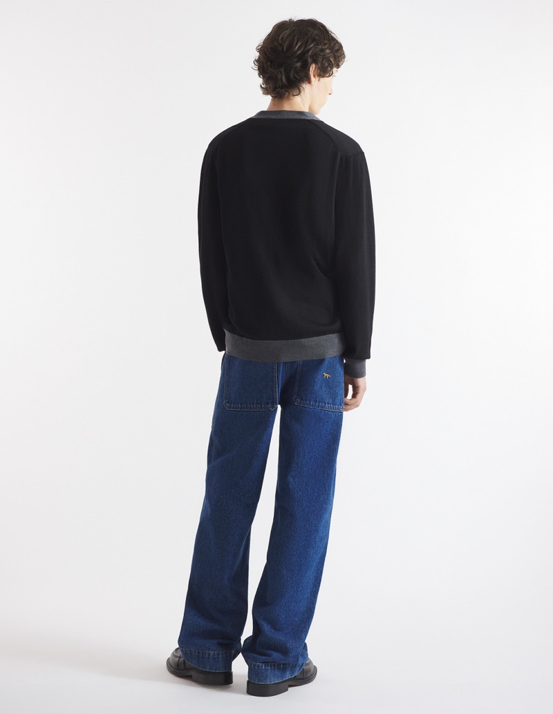 BOLD FOX HEAD PATCH BI-COLOR CARDIGAN 5