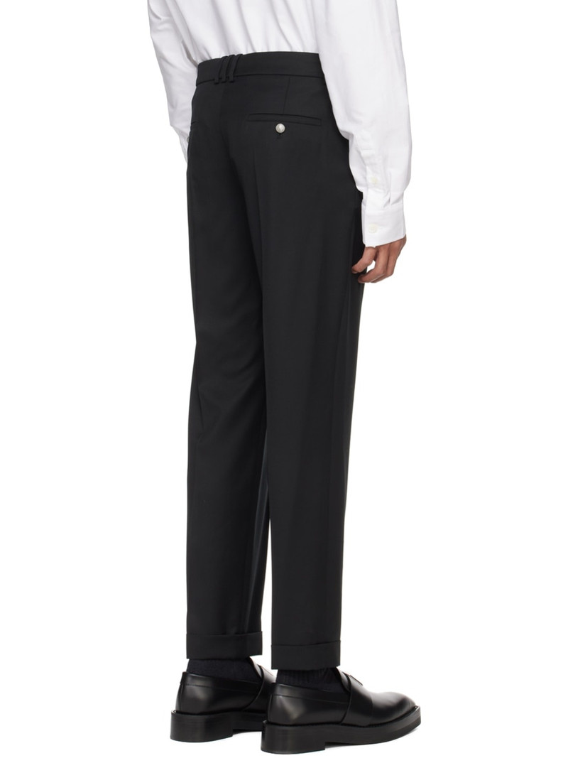 Black Rolled Cuff Trousers 3