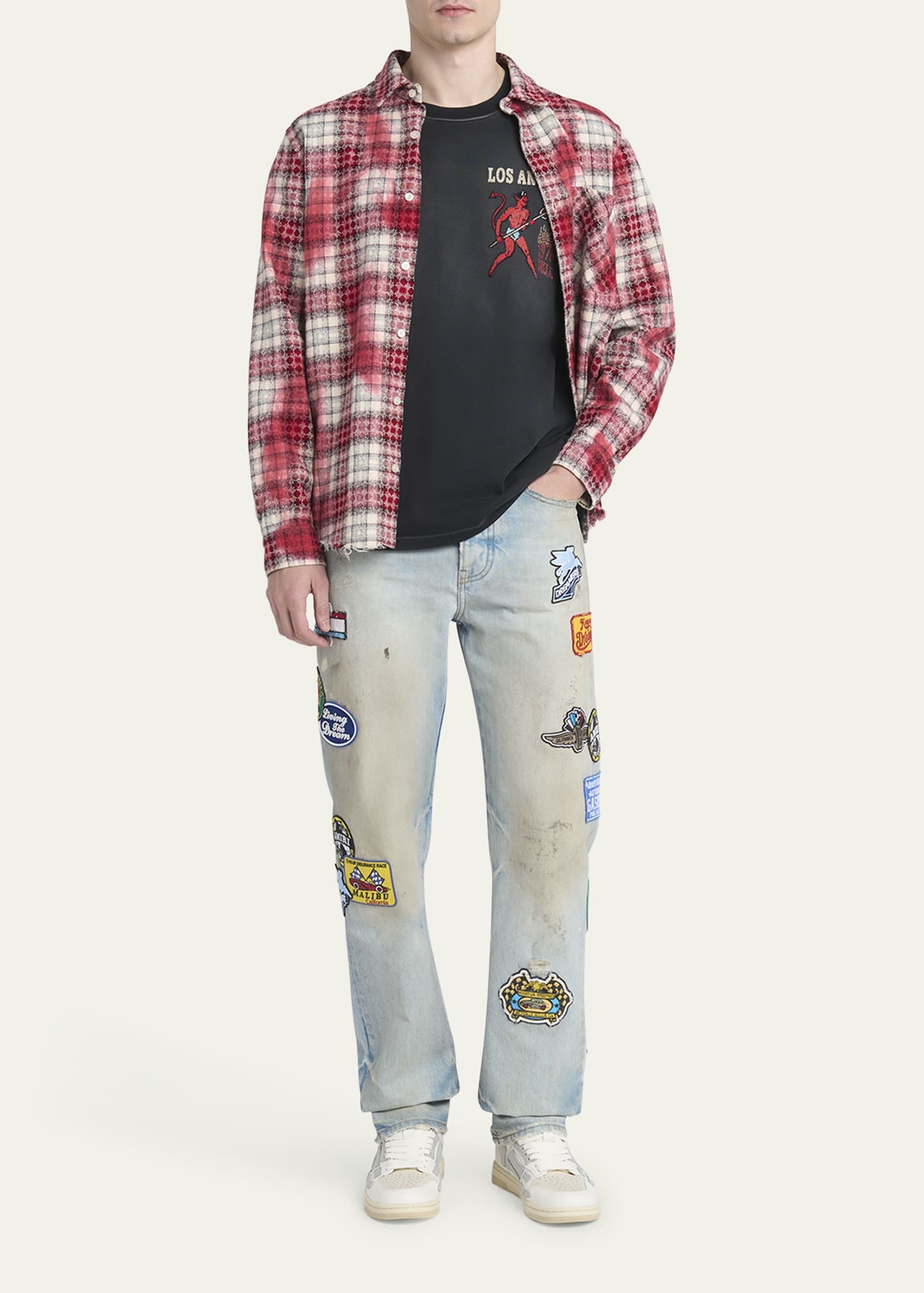 Men's Crystal Sinners Faded Cotton T-Shirt - 2