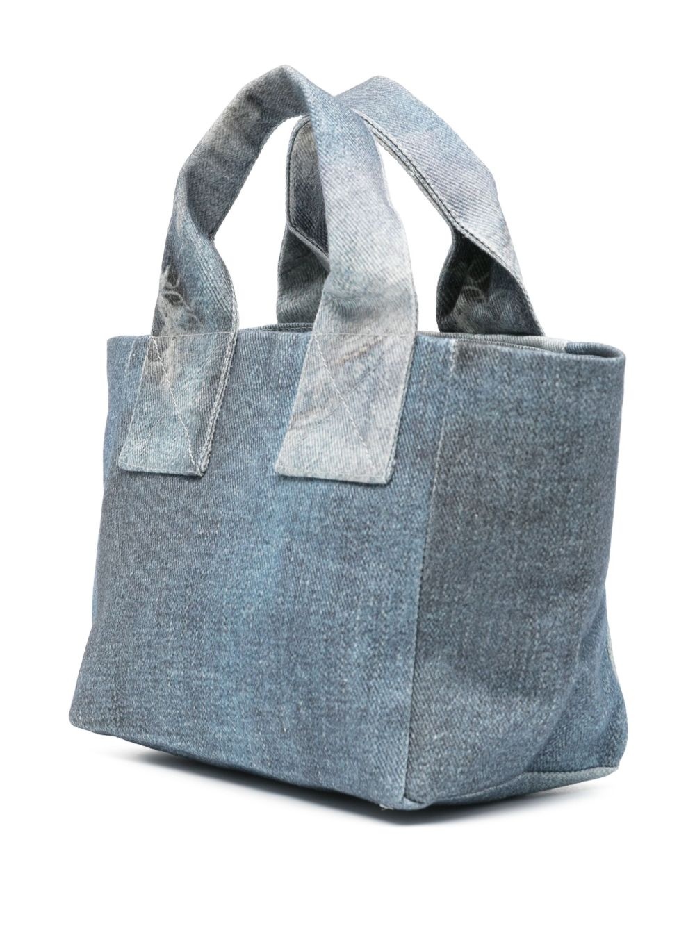 mini denim-print tote bag - 3