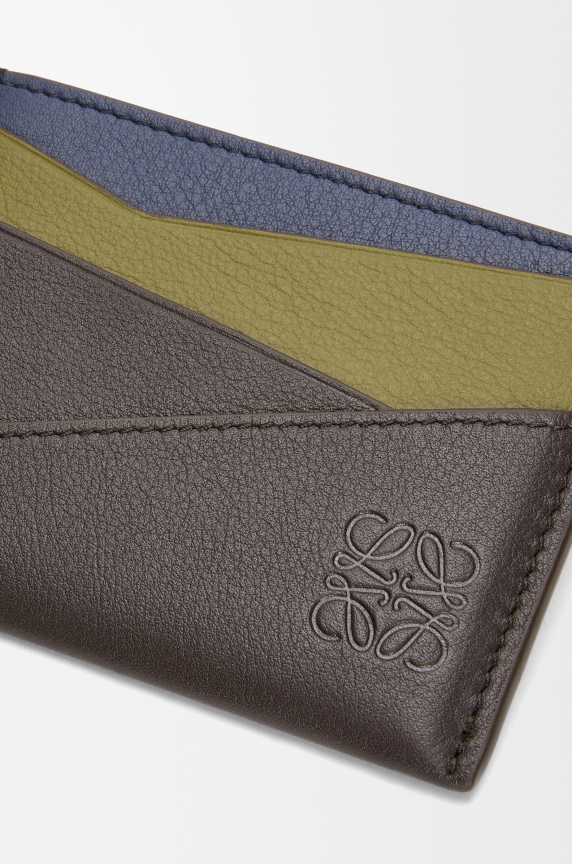 Puzzle plain cardholder in classic calfskin - 4