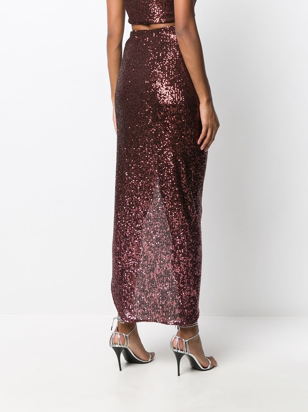 sequined tie-front midi skirt - 4