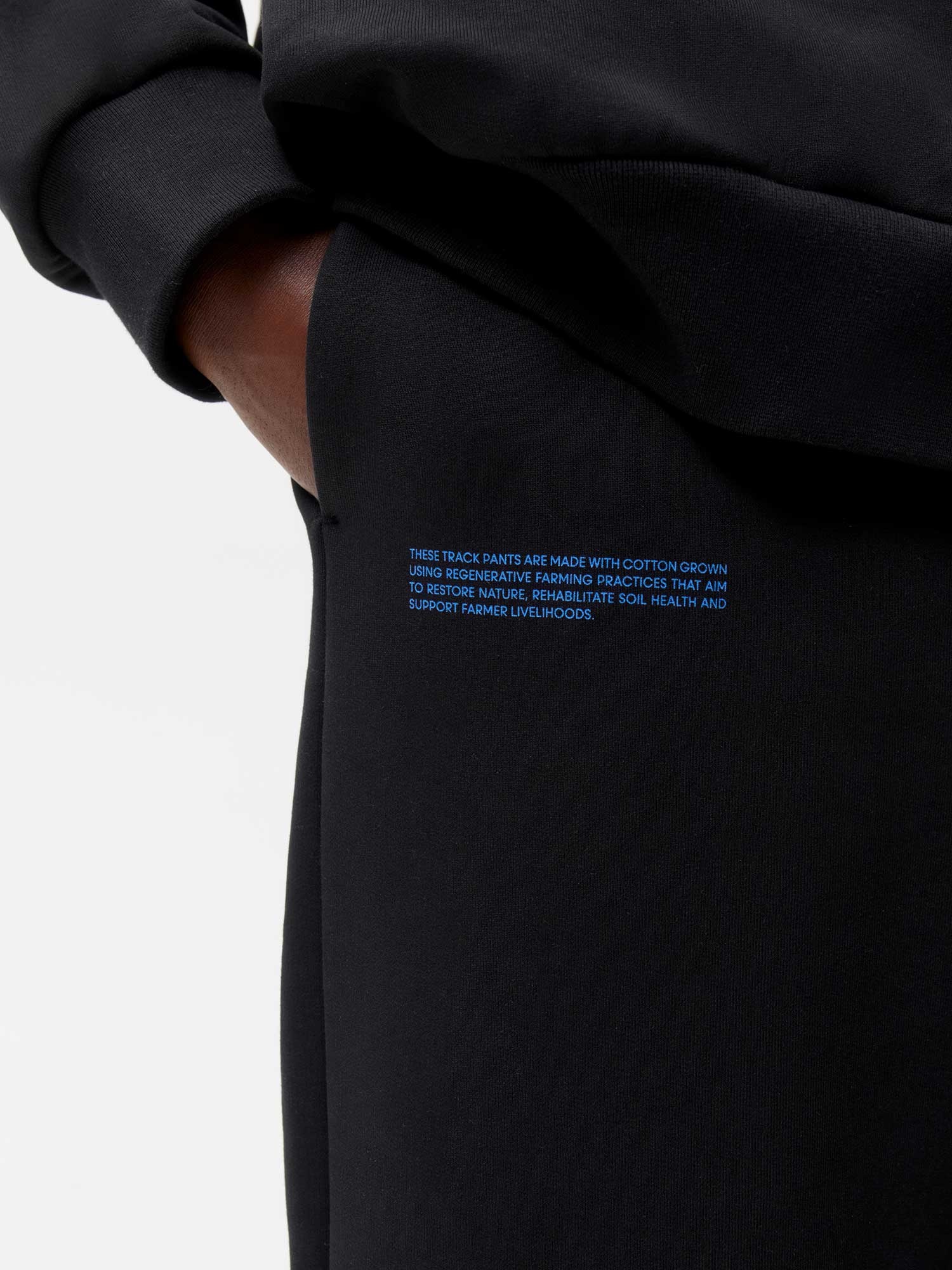 Mens In Conversion Cotton Track Pants - Black - 3