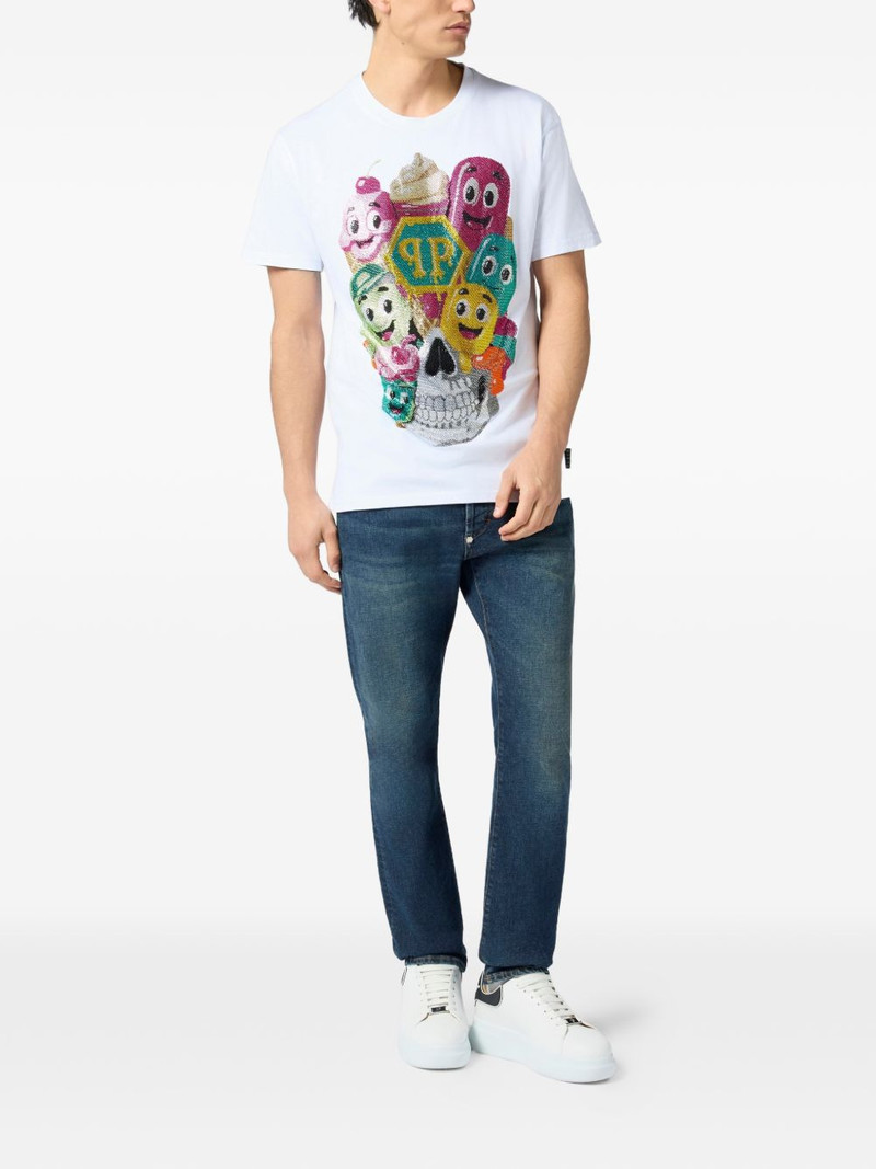 PHILIPP PLEIN ice cream skull round neck T-shirt outlook