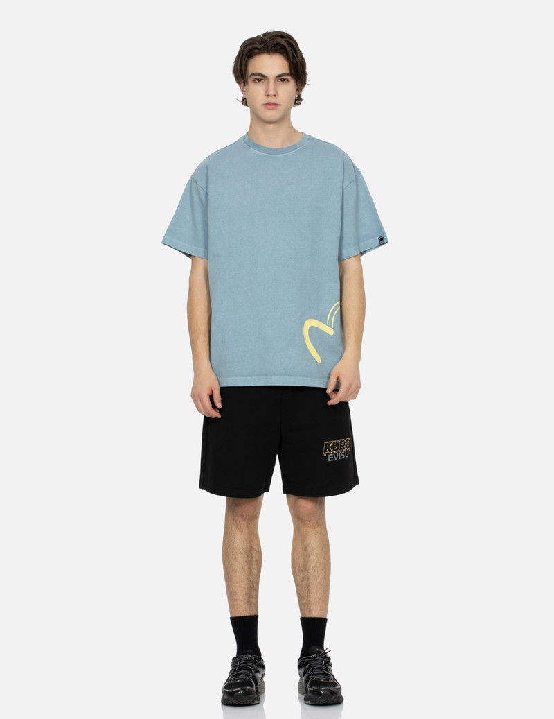 Seagull and Rainbow Gradient Pattern Print Relax Fit T-Shirt 6