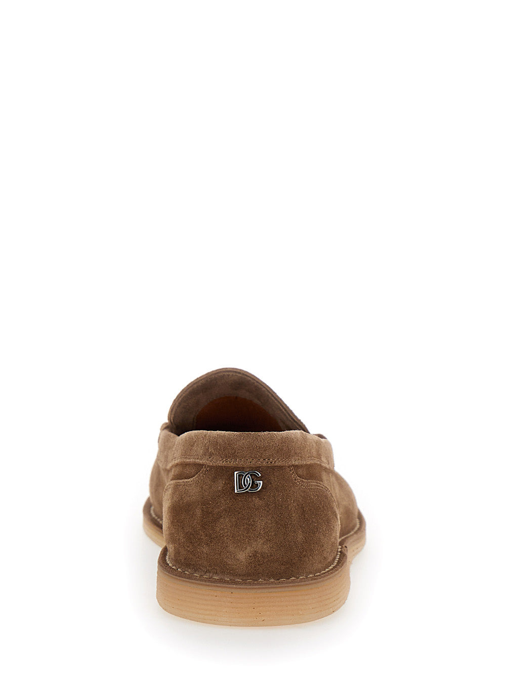 Dolce & Gabbana Men 'New Florio Ideal' Brown Loafers With Dg Detail In Suede Man - 5