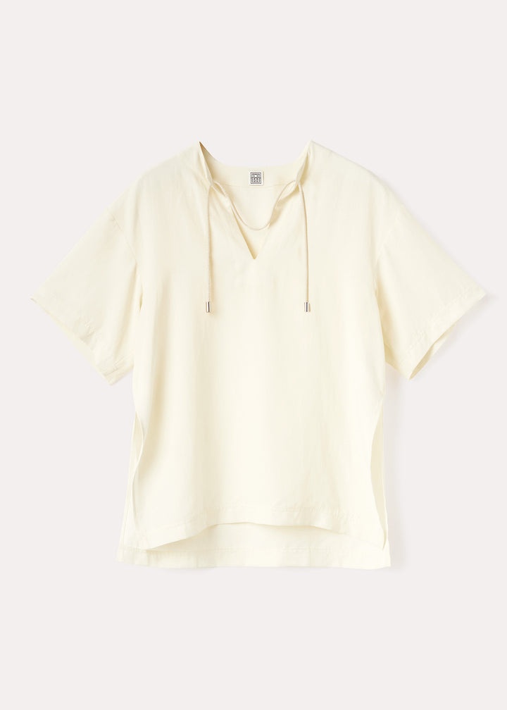 限定版 Totême Fluid tie top vanilla | REVERSIBLE トップス