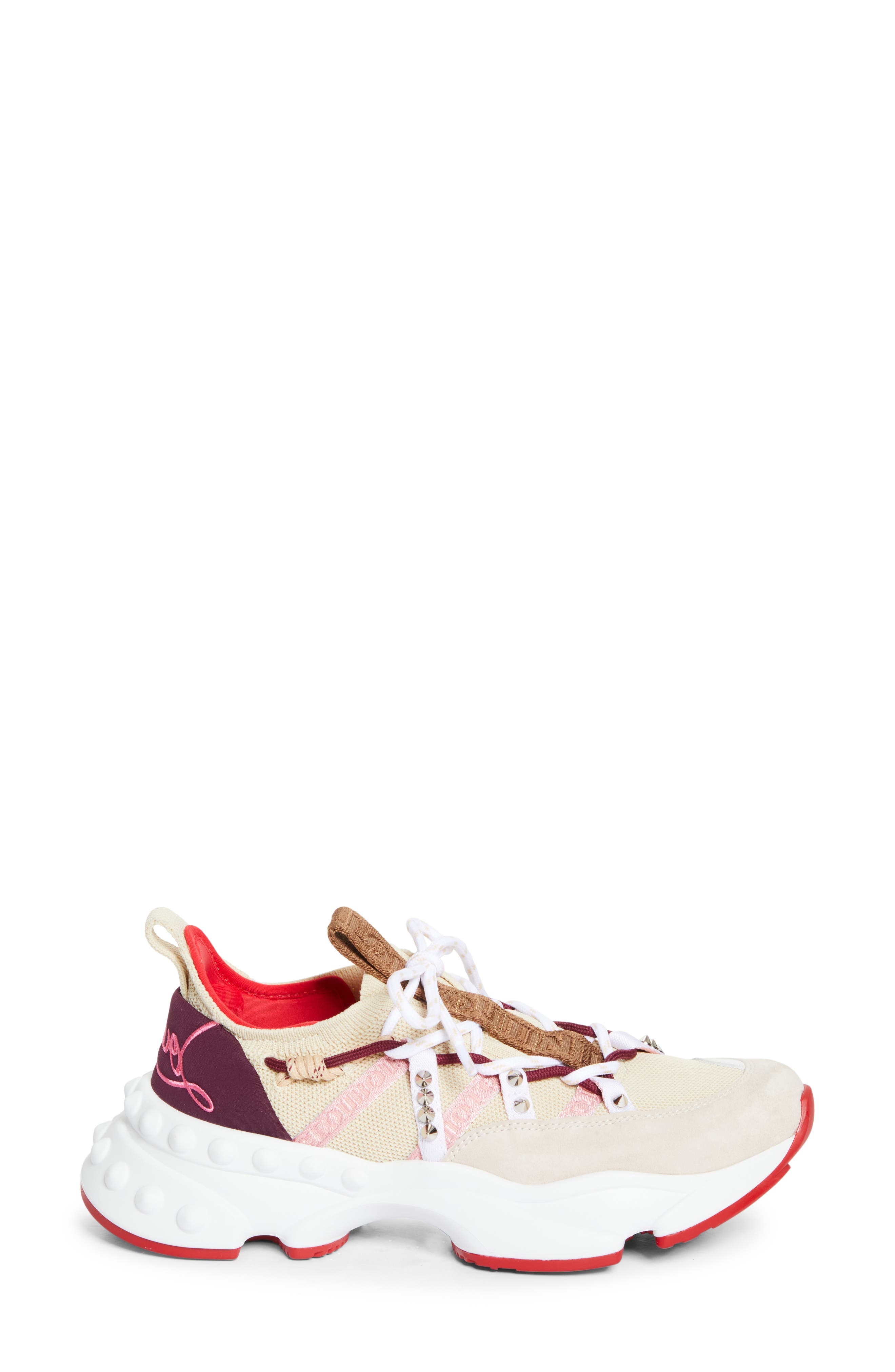 Christian Louboutin Trail 'n' Run Spike Sneaker in Pearl/Amara at Nordstrom - 3