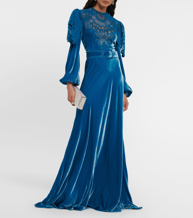 COSTARELLOS Velvet gown outlook