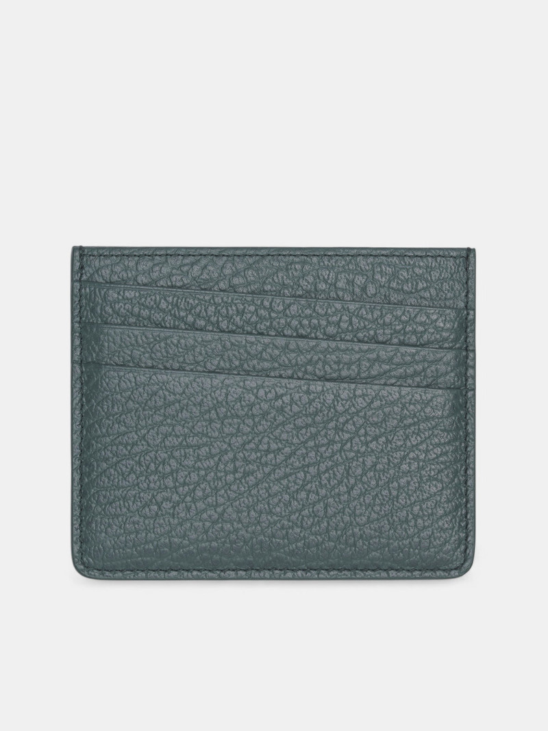 Maison Margiela Green Grainy Calf Leather Wallet outlook