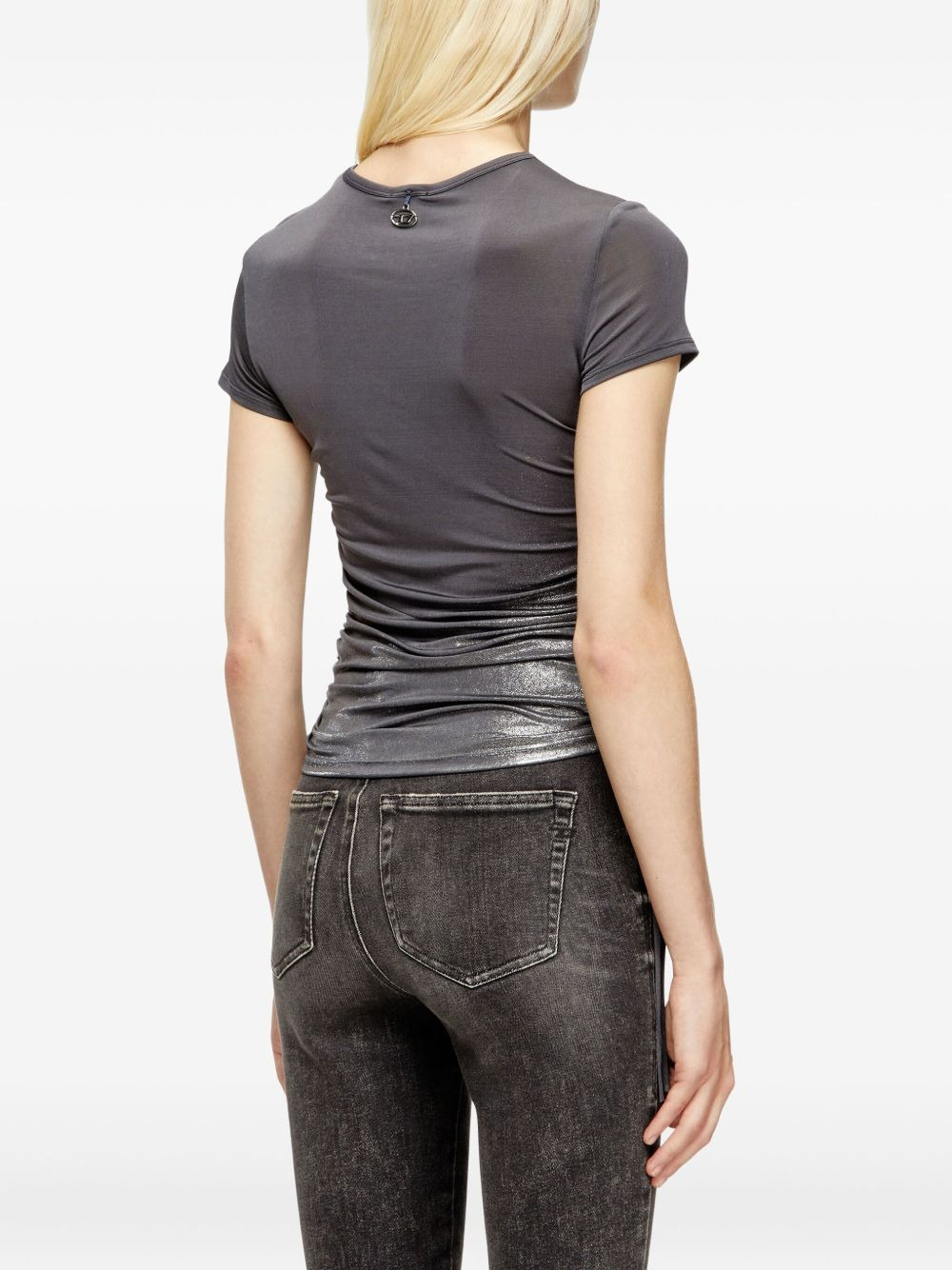 T-Rey metallic-detail cinched top - 4