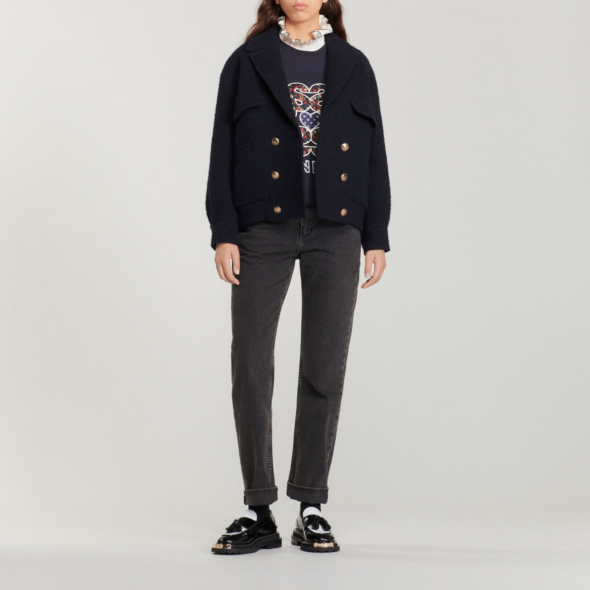 Tweed blouson jacket - 2