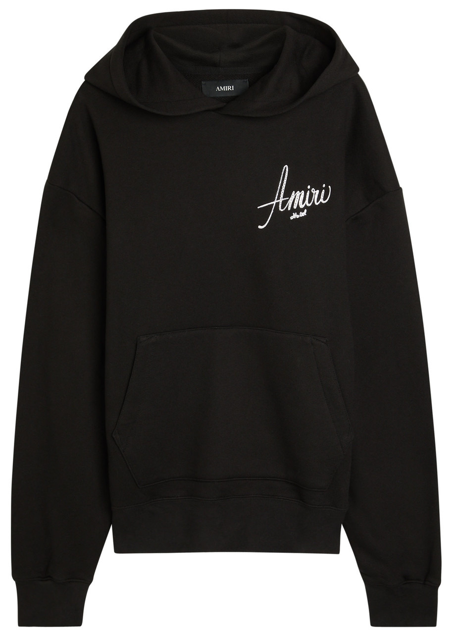 Amiri Hotel Crystal-embellished Hooded Cotton Sweatshirt - 1