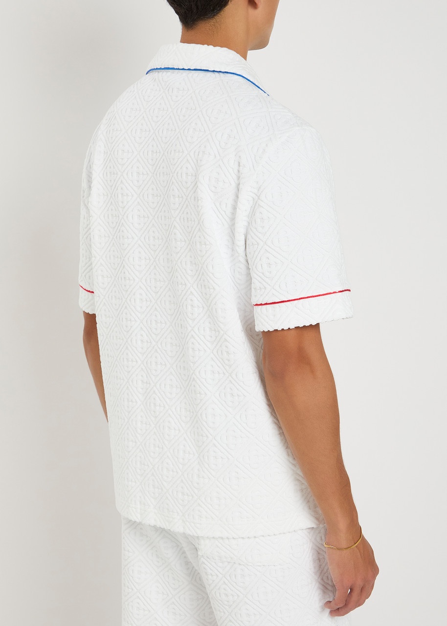 Casablanca Monogram-jacquard Towelling Cotton-blend Shirt - 3